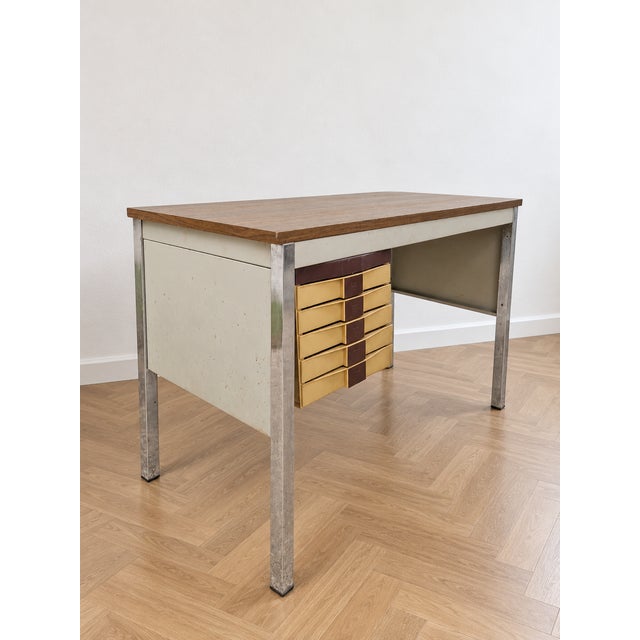 Vintage Modern Industrial Desk, 1960s For Sale - Image 4 of 10