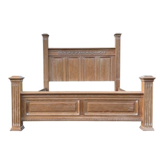 Hooker Furniture Cerused Oak Italian Provincial Bed - King Size For Sale