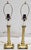 Pair Late 20th Century Column Form Art Deco Style Brass Candlestick Table Lamps For Sale - Image 4 of 10