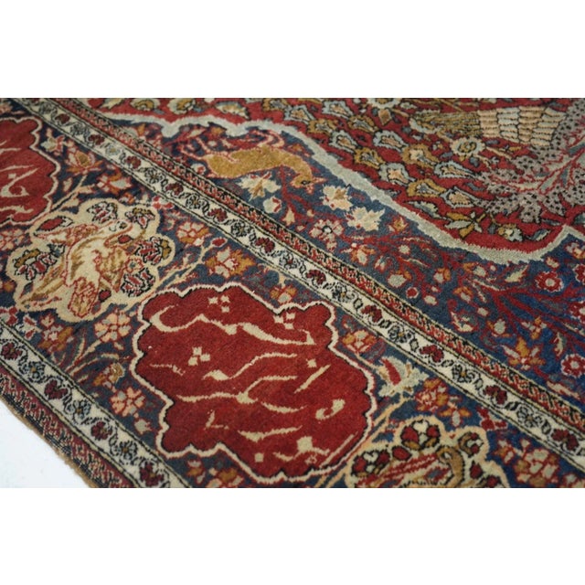 Antique Mohtasham Kashan Rug 4'6'' X 6'10'' For Sale In New York - Image 6 of 10
