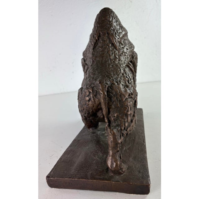 Austin Productions Mid-Century Vintage Austin Productions Plaster Bull Sculpture For Sale - Image 4 of 8