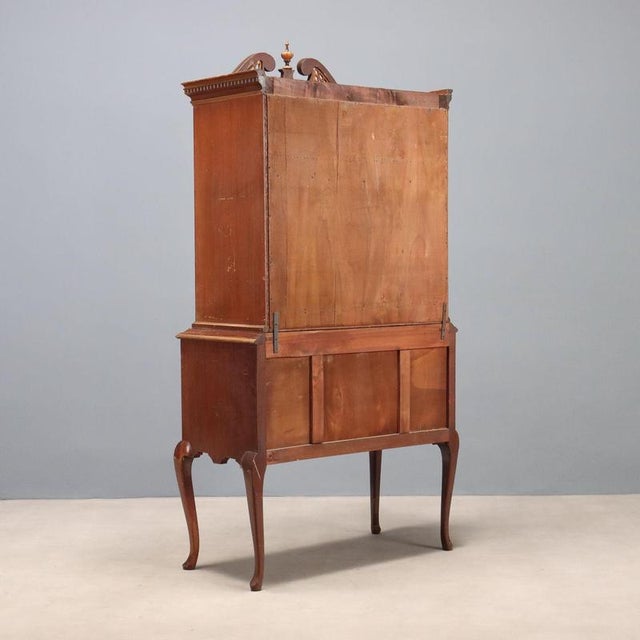 Antique Bar Cabinet Chinoiserie in Mahogany, United Kingdom, 1900 For Sale - Image 12 of 13