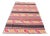 1970s Rustic Hand Knotted Red Striped Rug For Sale