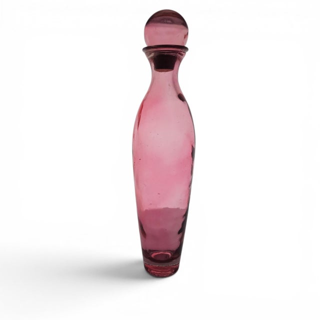 Vidrios San Miguel Spanish Amethyst Recycled Glass Genie Bottle Decanter For Sale - Image 10 of 13