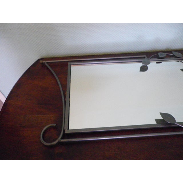 Mirror with Grey Metal Frame, 1970s For Sale - Image 3 of 13