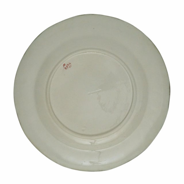 Arts & Crafts Antique Wedgwood Majolica Ocean Plate Waves Scallop Shell Seaweed England Majolica Dish M2934 Circa 1890's For Sale - Image 3 of 5