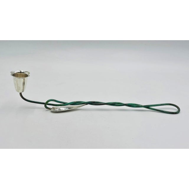 Metal 1980s Emilia Castillo Taxco Sterling Silver Candle Snuffer, Hand-Signed & Hallmarked For Sale - Image 7 of 18