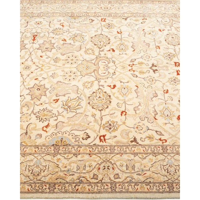 Solo Rugs Mogul, One-of-a-Kind Hand-Knotted Area Rug in Ivory, 4' 2" x 6' 2" For Sale - Image 4 of 8