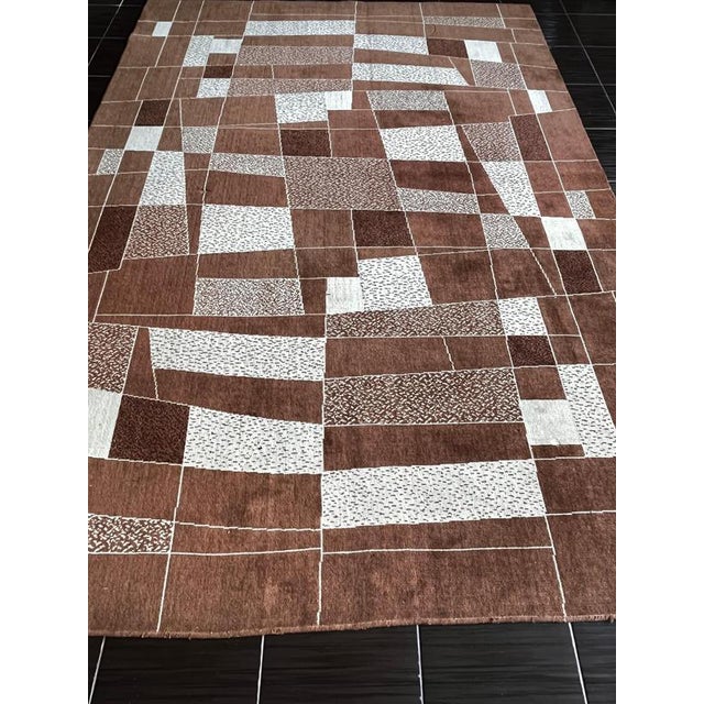 Vintage Abstract Rug, 1960s For Sale - Image 9 of 10
