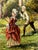 Belle Epoque Watercolor of 18th-Century Courtiers Playing Shuttlecock Game For Sale In San Francisco - Image 6 of 7