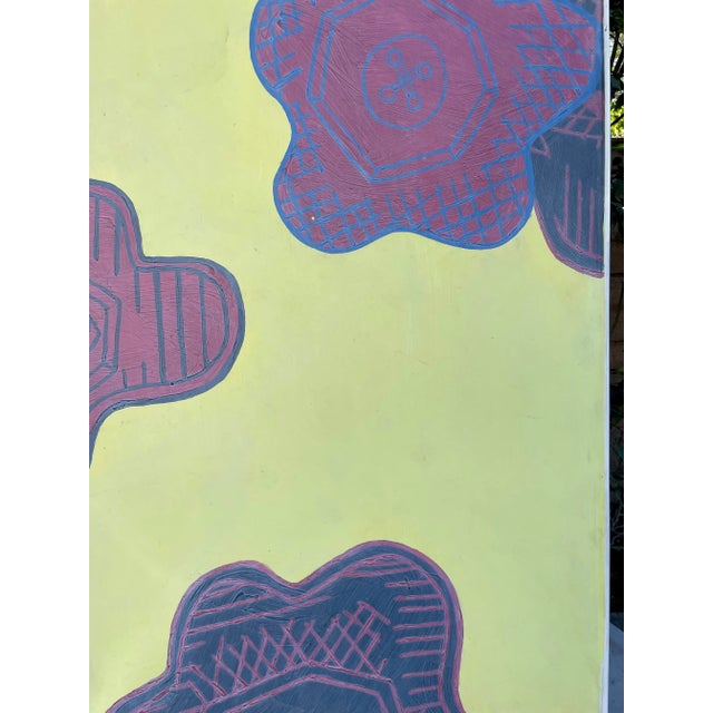 Wood Late 20th Century Original XL Painting on Board Signed by Zandra Rhodes For Sale - Image 7 of 11