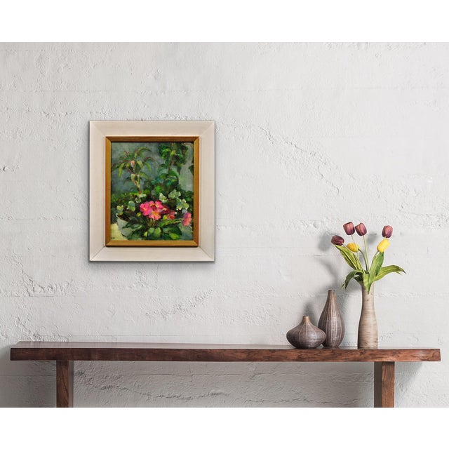 Diana Maxwell Armfield, Pink Primulas & Pot Plants Still Life, Oil Painting, 1970s For Sale - Image 13 of 18