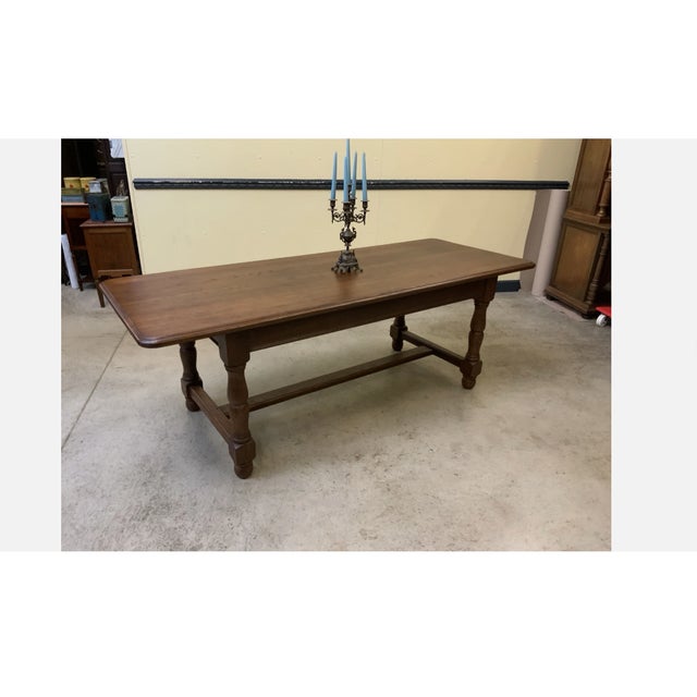 Vintage Monastery Table in Oak, 1960 For Sale - Image 3 of 9