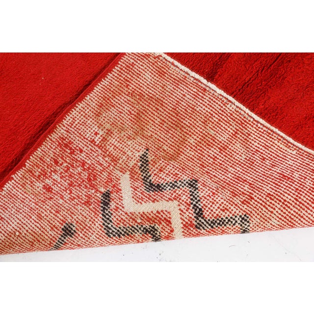 Doris Leslie Blau Vintage French Art Deco Geometric Crimson Hand-Knotted Rug For Sale In New York - Image 6 of 7