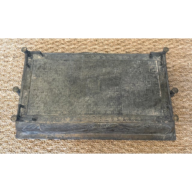 Bronze Signed Koi Bronze Large Rectangular Jardiniere For Sale - Image 8 of 11