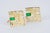 Metal Baguette Emerald Earrings Studs in 14k Gold - 2 Pieces For Sale - Image 7 of 9