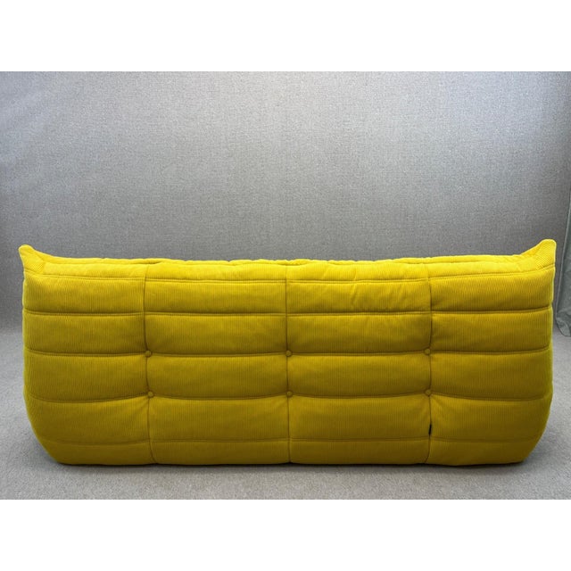 Textile Togo Three-Seater Sofa in Yellow from Ligne Roset, 2012 For Sale - Image 7 of 15