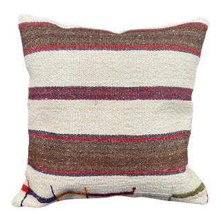 Turkish Hemp Pillow Cushion Natural Beige Brown Cushion Cover 20"x20" For Sale