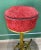 1970s Vintage Gold & Red Bar Stool For Sale - Image 5 of 9