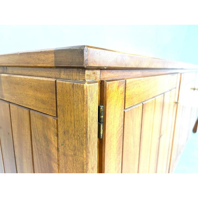 Brown Vintage Oak Sideboard attributed to Van Den Berghe Pauvers, 1970s For Sale - Image 8 of 15