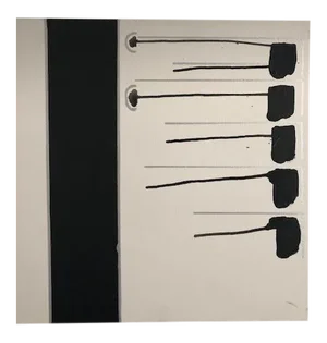 Contemporary Black and White Acrylic Painting on Canvas by Susan Cohen