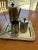 Amazingly chic moderne Italian silver plate coffee set with creamer and sugar. No maker’s mark, but feels very Christofle....