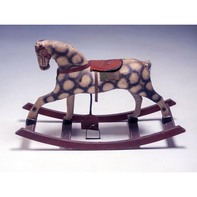 Antique Rocking Horse, Former Czechoslovakia, 1940 For Sale - Image 6 of 8