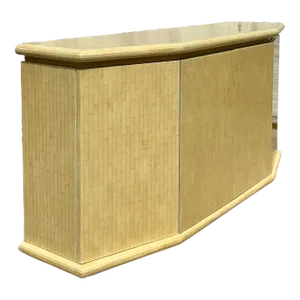 Vintage Boho Jimeco Tessellated Bone Angled Credenza