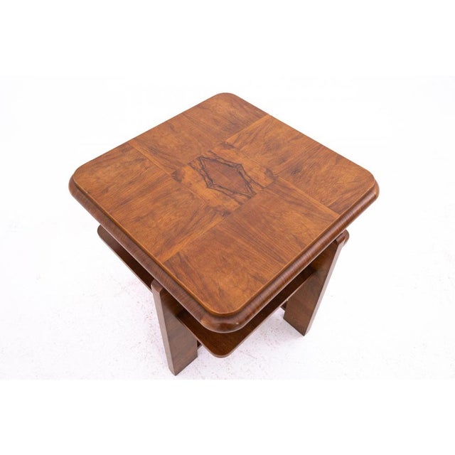 Art Deco Square Table, Poland, 1950s For Sale - Image 6 of 9