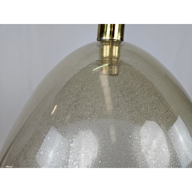 Italian Pendant Light in Pulegoso Glass, 1970s For Sale - Image 4 of 18