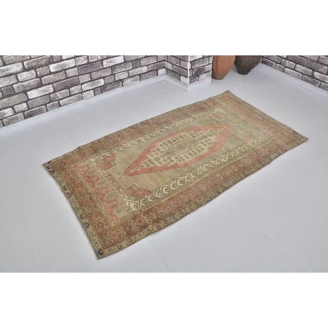 Antique Muted Pink Oushak Rug For Sale - Image 4 of 10