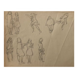 1940s Henry Gasser Figure Study Drawing For Sale