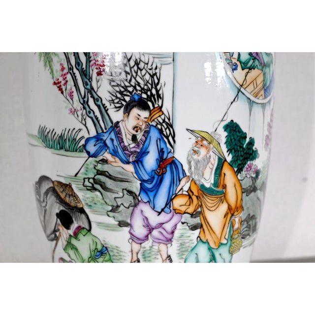 Blue 20th Century Chinese Porcelain Vases, 1950s For Sale - Image 8 of 18