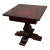 Rustic Mahogany Pedestal Foyer Center Table For Sale