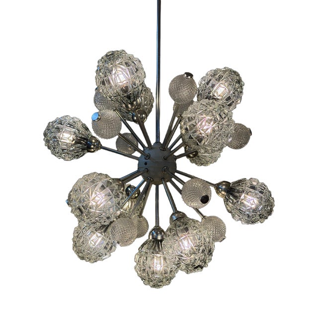 Sputnik Chandelier by Elektrofém ISZ For Sale