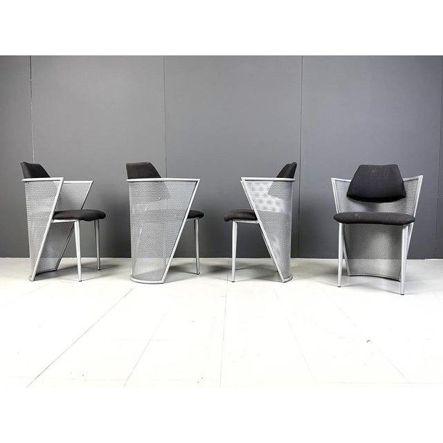 Postmodern Metal Dining Chairs, 1980s, Set of 4 For Sale - Image 10 of 13