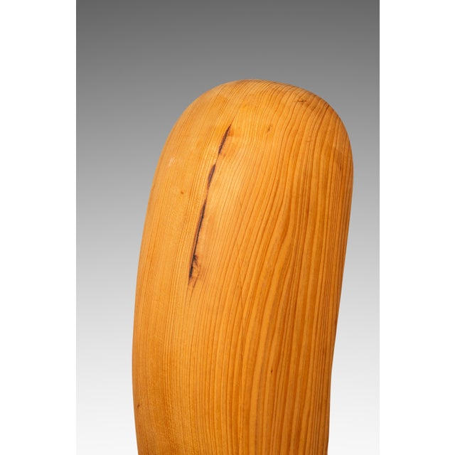 2-Piece Organic Modern Abstract Freestanding Sculpture in Solid Cypress & Stone by Mark Leblanc for Leblanc Studios, Usa, C. 2020s For Sale - Image 14 of 14