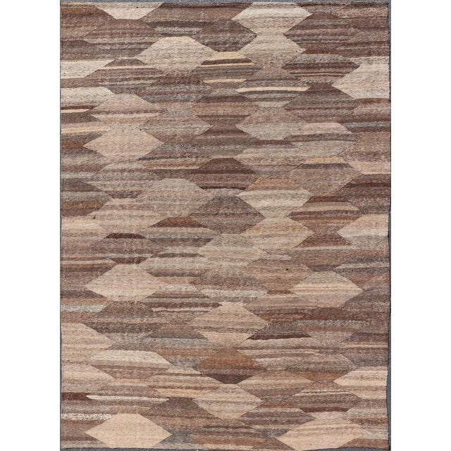 Hand-Woven Wool Flatweave Kilim by Keivan Woven Arts 6'9 X 9'8 For Sale - Image 13 of 13