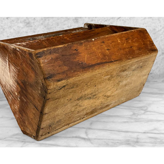 Antique Primitive Wood Machinist Tool Box Hardware Organizer Caddy For Sale - Image 12 of 12