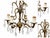 Dazzle your space with this captivating vintage-style crystal chandelier. Featuring an ornate aged metal frame, five...