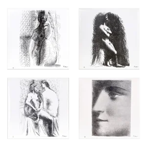 "La Femme" Ceramic Tiles After Pablo Picasso - Set of 4