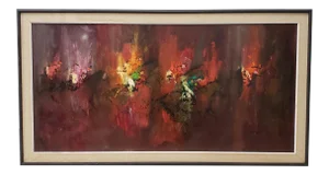 Joseph Henry Feuerborn (1929-2011) Mid-Century Modern Abstract Painting C.1950s