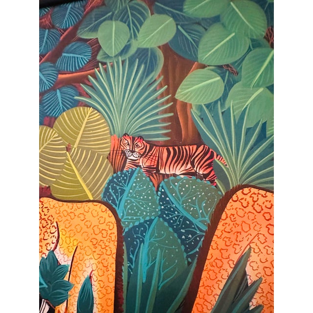 Vintage Haitian Painting, Framed For Sale In Charleston - Image 6 of 8
