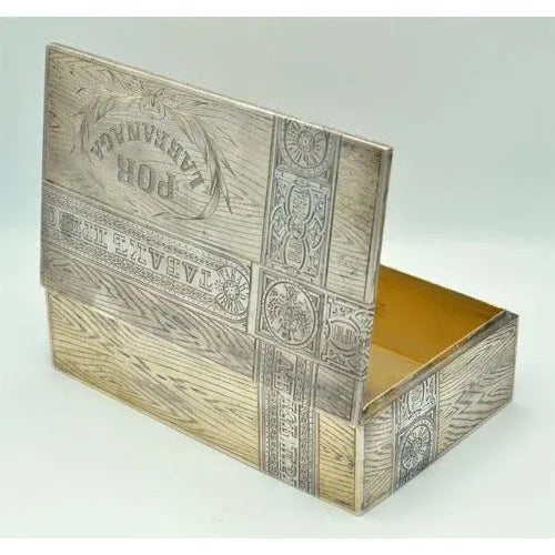 Metal Silver Tobacco Chest, 1890s For Sale - Image 7 of 8