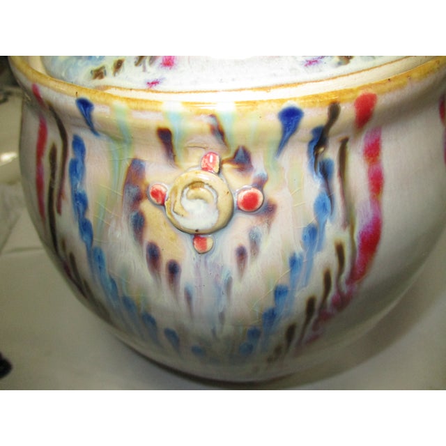 Studio Pottery Slip Glaze Covered Jars, Set of 2 For Sale - Image 10 of 11