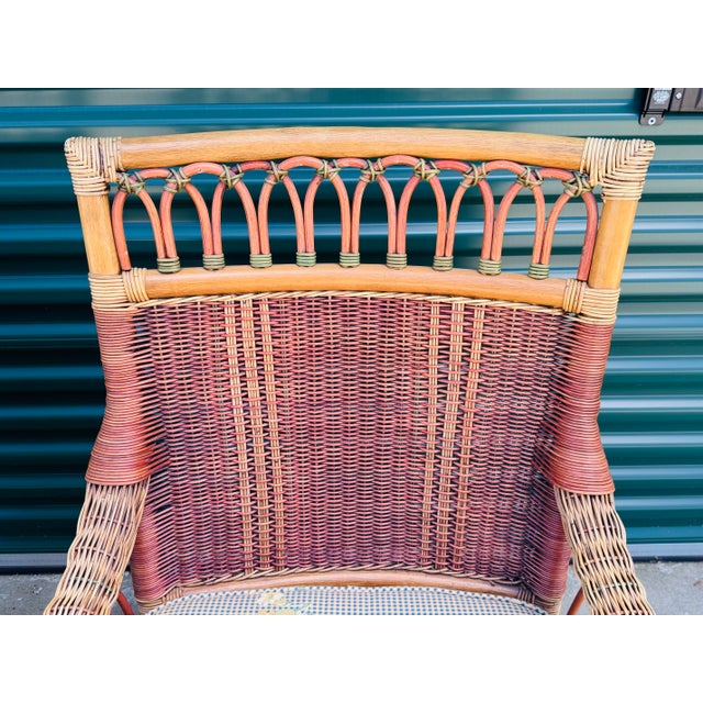 Vintage 1980s Braxton Culler Style Rattan Lounge Chairs, a Pair For Sale - Image 12 of 12