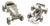 Vintage Italian Handmade Genuine Silver Racing Cars Miniature, 1970s, Set of 2 For Sale