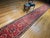 Textile Vintage Persian Sarouk Lilian Runner Rug, Hand-Knotted Wool, Floral Design, Red & Pink, 3x25 For Sale - Image 7 of 17