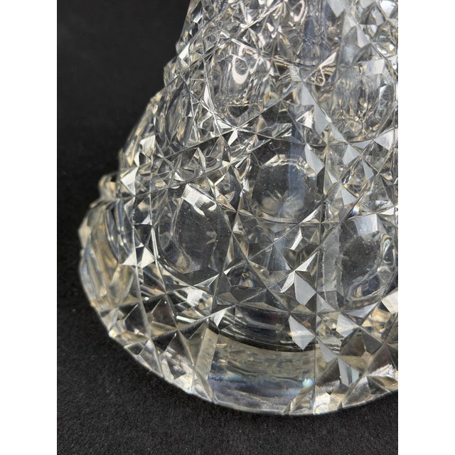 German Brilliant Cut Crystal Decanter with Sterling Silver 925 Collar, 1920s For Sale - Image 4 of 12