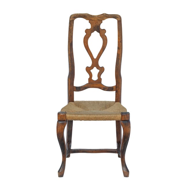 Set of 4/ 19th Century French Provincial Walnut Dining Chairs For Sale - Image 15 of 18